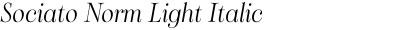 Sociato Norm Light Italic